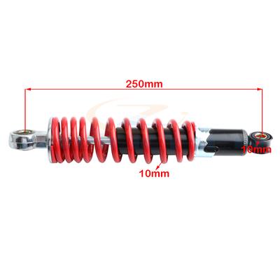 250mm 10mm Motorcycle Rear Shock Absorber Suspension Spring for 50cc 70cc 90 110cc 125cc ATV Go Kart Buggy Quad Dirt Bike