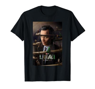 Marvel Studios Loki Season 2 TVA Spiral Slope Run Poster T-Shirt