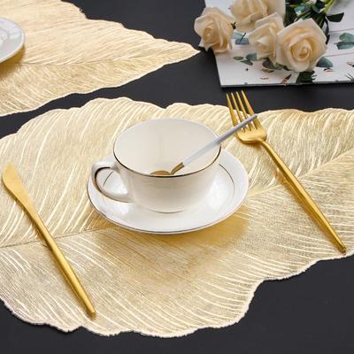 Napperon de table en feuille d'or de haute qualité, lavable et imperméable, résistant à la chaleur et facile à nettoyer, pour décorer votre table.