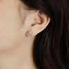 Minority Design S925 Sterling Silver Snowflake Zircon Earrings for Women