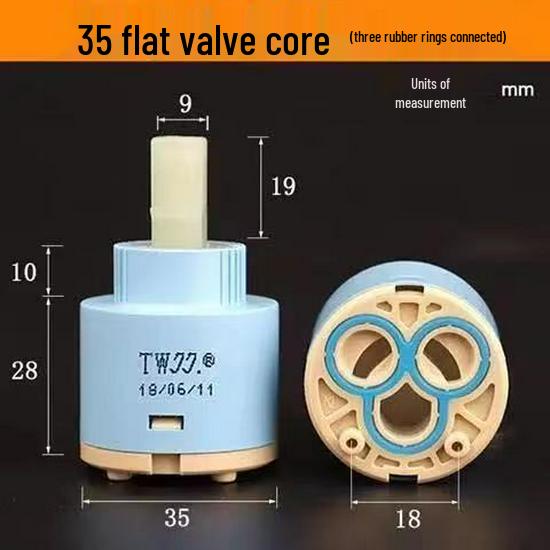 Ceramic Hot/Cold Faucet Cartridge Kit for Kitchen, Basin, and Shower Repair