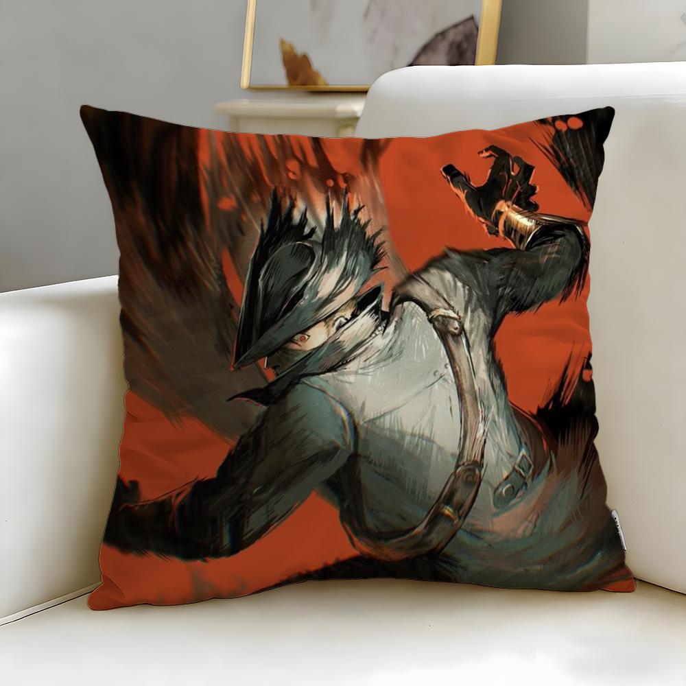 Classic Game Bloodborne Cushion Cover Soft & Easy-Wash Pillow Case – Versatile for Couch, Bed, Travel and Office