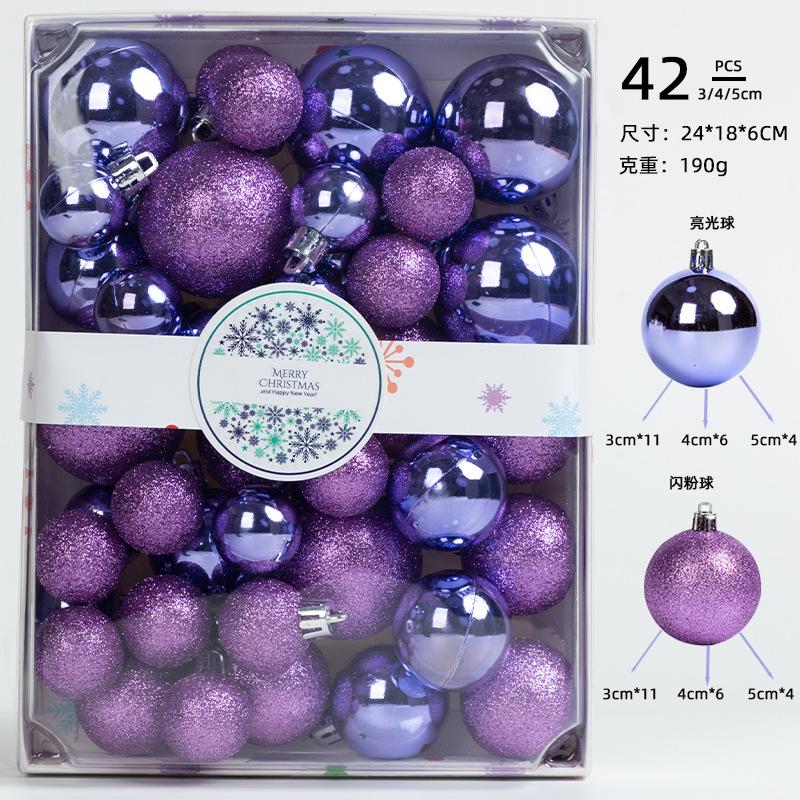 

Christmas Tree Decorations 42PCS Glitter Ball Ornaments 3 4 5cm Shiny Hanging Balls with Gift Box