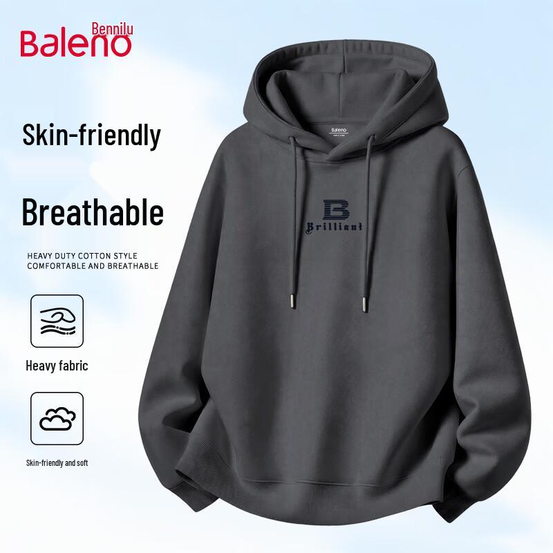 

Baleno Men s Heavyweight Cotton Hooded Sweatshirt M