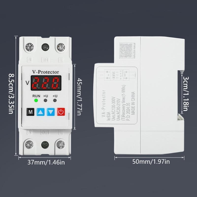 Digitale Spannungsüberwachungen mit automatischer Rücksetzfunktion Über- und Unterspannungsschutz für Haushalts- und Industrieanwendungen