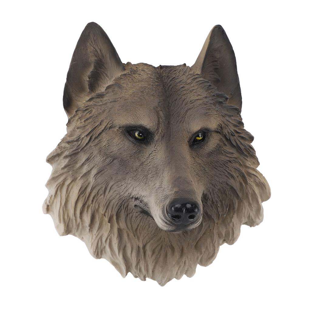 3D Animal Head Statue Resin Wall Decor Realistic Wildlife Sculpture for Living Room Bedroom Bar