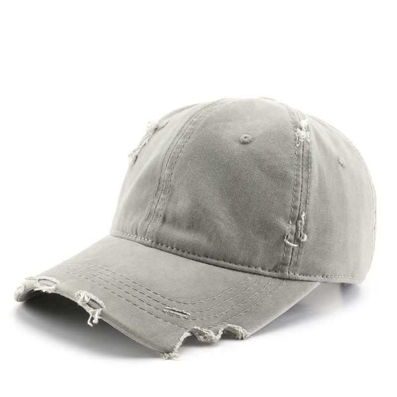 Herren Basecap Trendige Persönlichkeit Gewaschen Ausgefranste Mütze für Damen Outdoor Sonnenschutzmütze