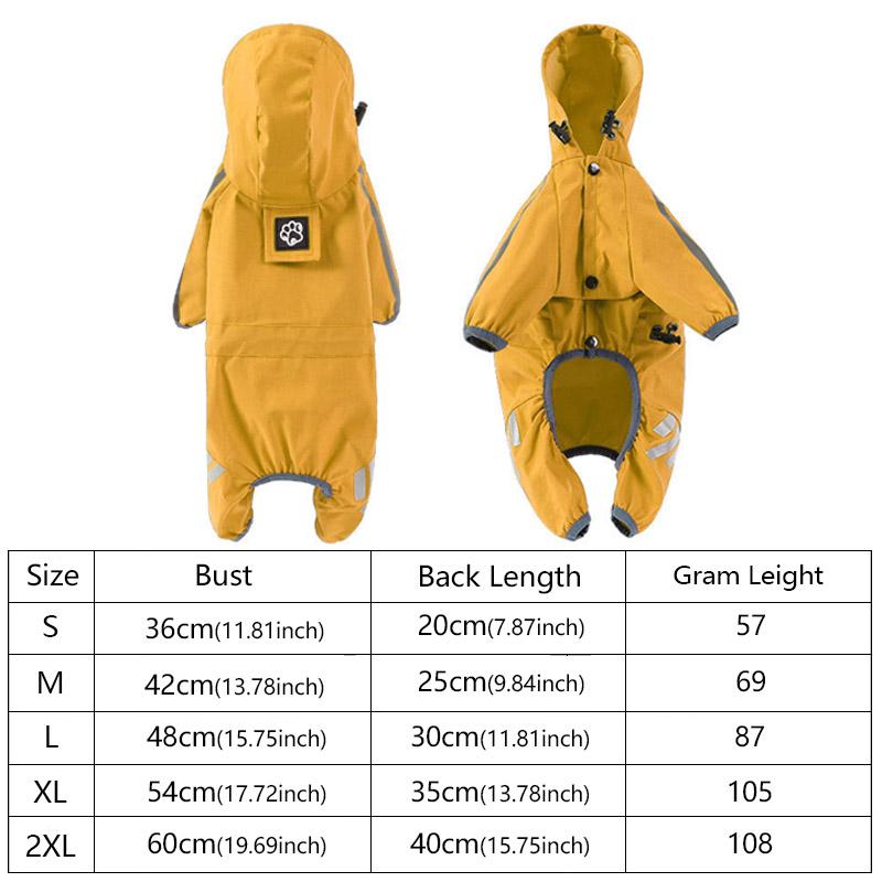 Dog Raincoat Reflective Waterproof Pet Clothes for Maltese Rain Coat  Small with Leash Hole Lightweight Waterproof Puppy Clothes