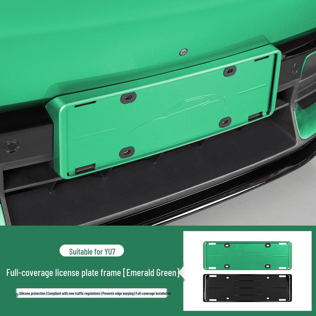 Fits Xiaomi YU7 License Plate Frames, Green Plates: New Traffic Regulation Protectors