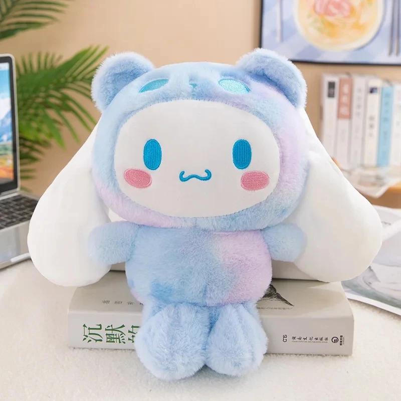 25cm Kawaii Sanrio Plush Toy Jade Dog Kuromi Dressing Doll Stuffed Animal Patung Dolls Birthday Gift Cuddly Fluffy Huggable Comfort Adorable Soft