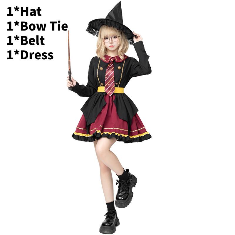 Harry Potter Cosplay Costume For Girls Teenagers Polyester Magical Role Play Suit For Anime Conventions