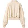 UGG Solid Color Zipper Collar Pocket Long Sleeve Jacket Women jackets 1171485-CRM
