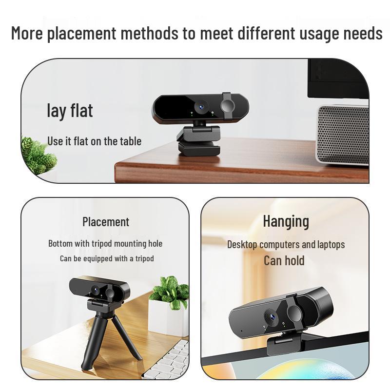 4K HD Webcam: Plug-and-Play for Home, Online Classes, Streaming & Photography