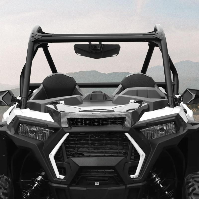 No Drilling UTV Side Glass, Universally Glass Folding Side View Glass for Most Club Car with 1.5“-2“ Roll Tube Cage