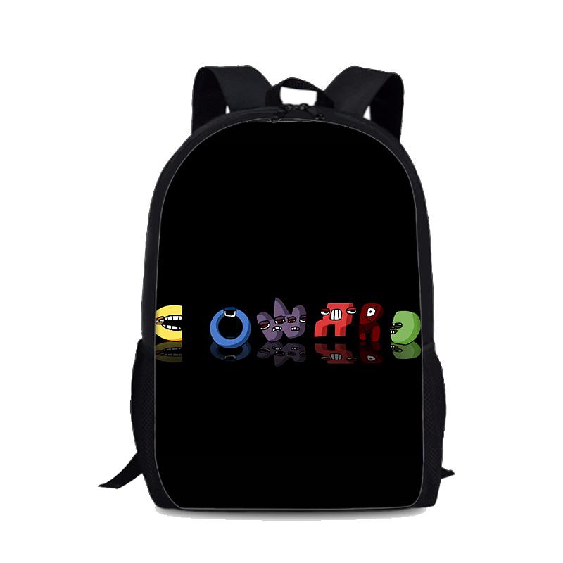 Game Alphabet Lore Kids Backpack School Bag 40cm/15.7inch Backpack Lightening Zipper Backpack Book Bags for Boys Girls Best Gift