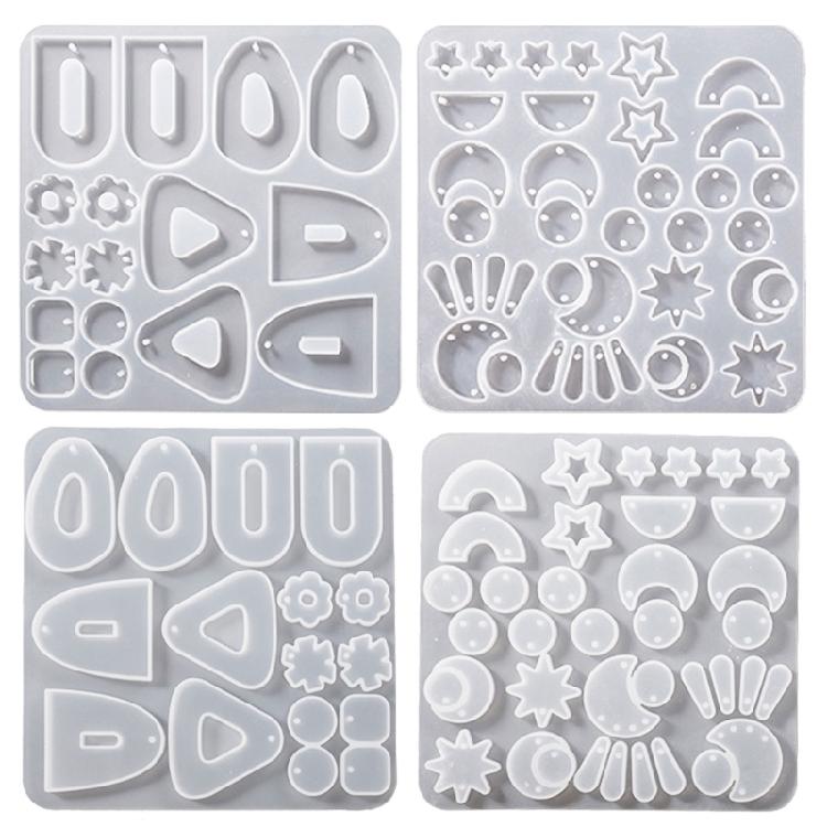 DIY Silicone Mold Crystal Earrings Pendant Silicone Mold Decorative Epoxy Mold