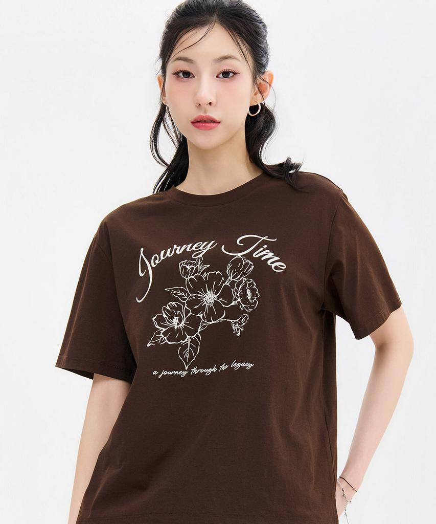 CHASECULT Women'S Cool Flower Graphic Short Sleeve T-Shirt-Fcrg5872E08