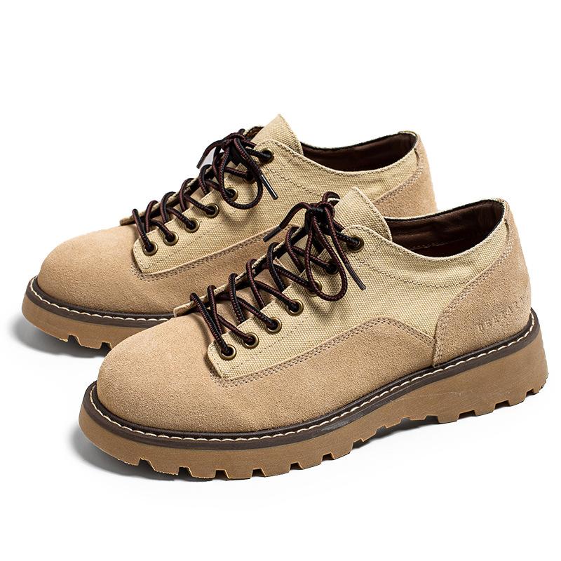 Модные мужские повседневные туфли для активного отдыха на открытом воздухе, зашнурованные, из коровьей замши, пустынные туфли, дышащие кроссовки на платформе, стильная рабочая обувь