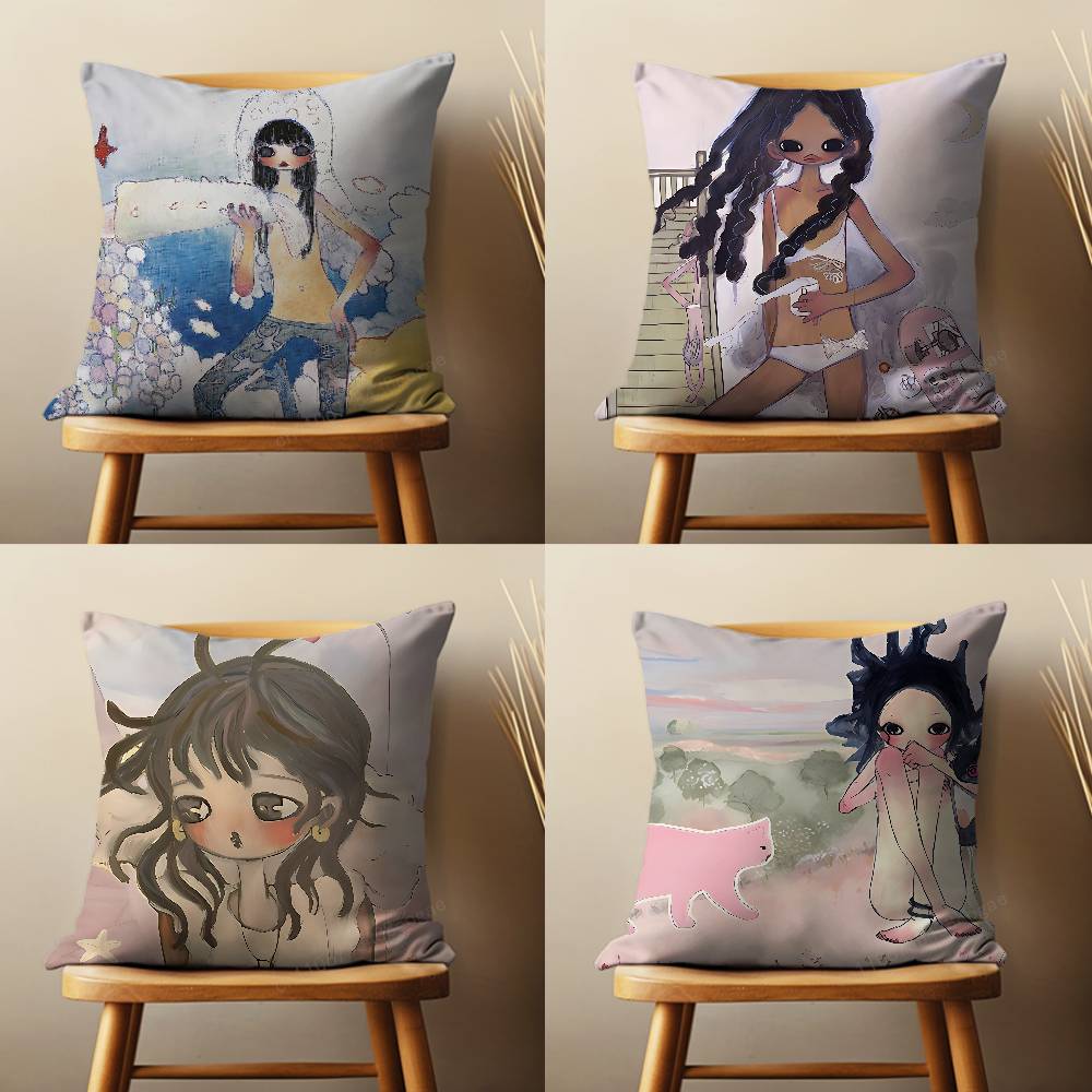 Funny Art A-Aya T-Takano Throw Pillow Case For 45x45cm,55x55cm,30x30cm For Home Bedroom Decoration And Protector