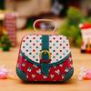 Holiday Themed Metal Carry Case Christmas Theme Tin Carry Holder for Gifts and Trinket with Convenient Handle