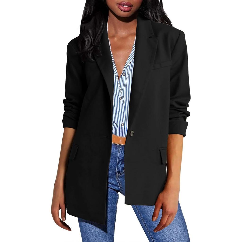Women Long Sleeve Pullover Casual Open Front Jackets Outfits