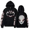 Jujutsu Kaisen Anime Clothes Satoru Gojo Tisk S kapucí Muži Ženy Mikiny Převládající Streetwear Harajuku Manga Unisex mikina