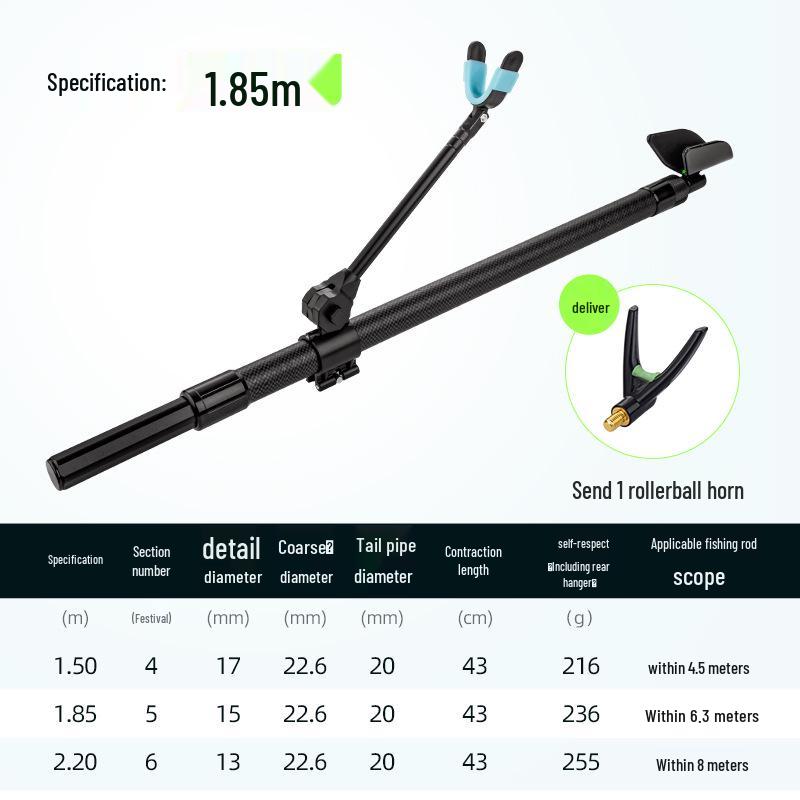 Ultra-Light Carbon Fiber Rod Holder with Ground Stake for Fishing Box