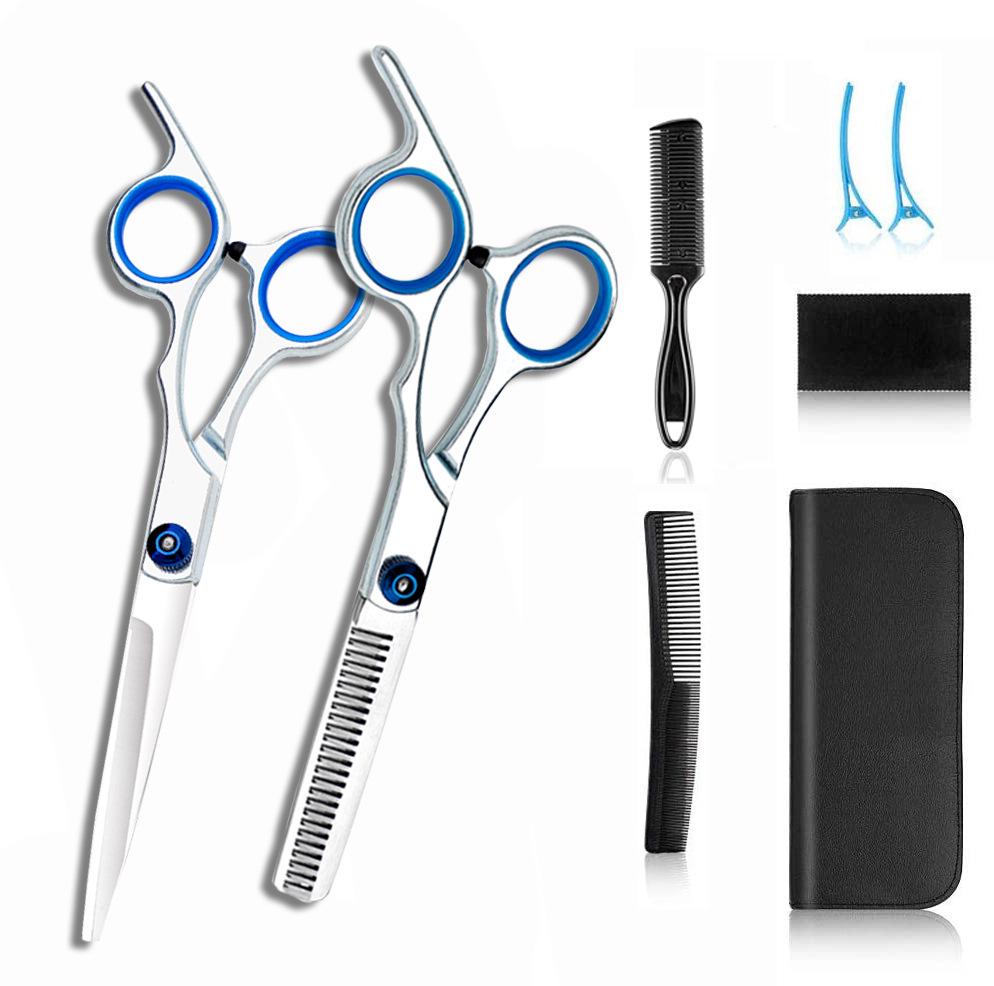

Versatile Hairdressing Scissors Set: Includes Cutting, Thinning, Straight, Serrated, and Bangs Trimming Scissors