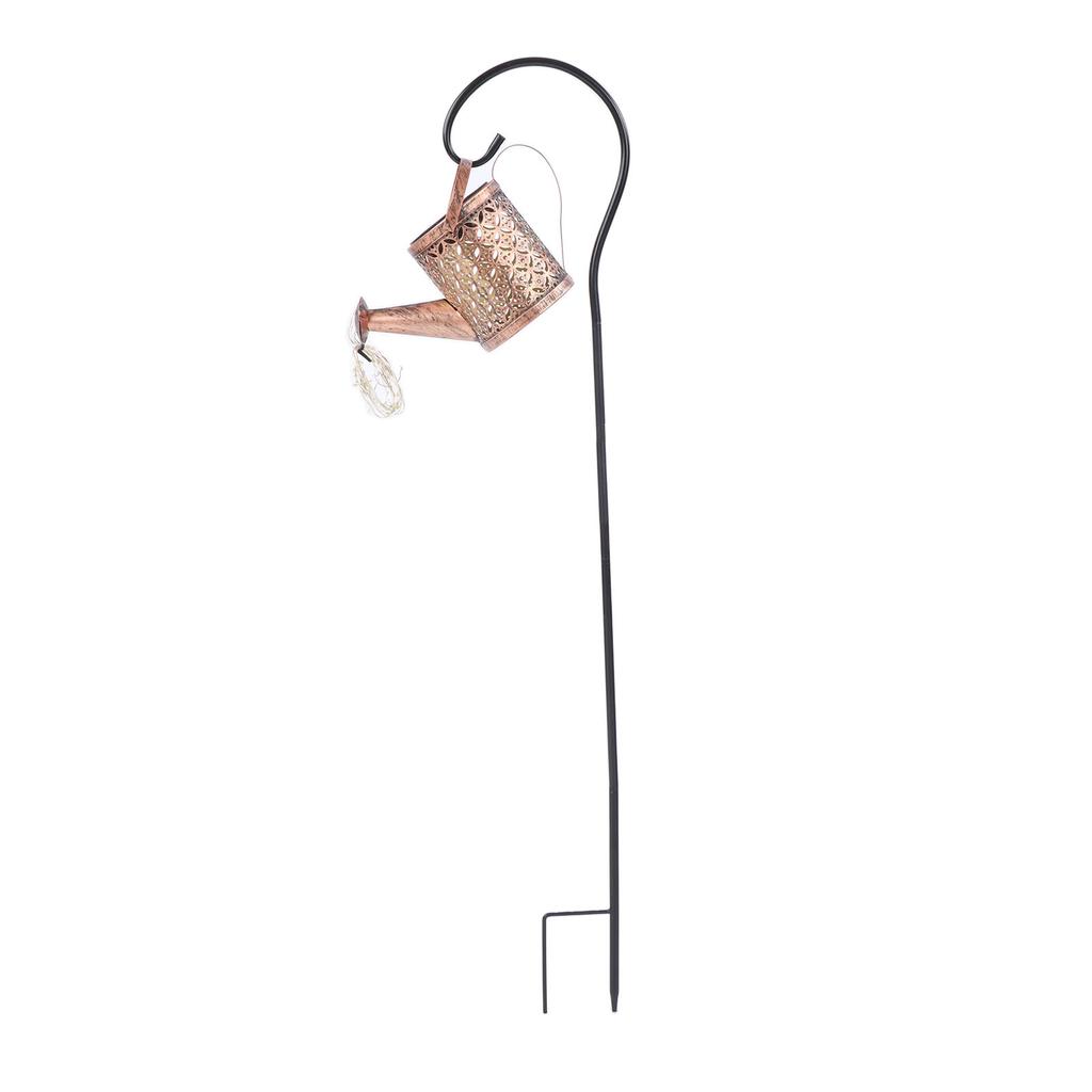 Solar Watering Can Light 36 LEDs Warm Light Hanging Kettle Lantern Lamp with Hook for Patio Lawn Yard Pathway