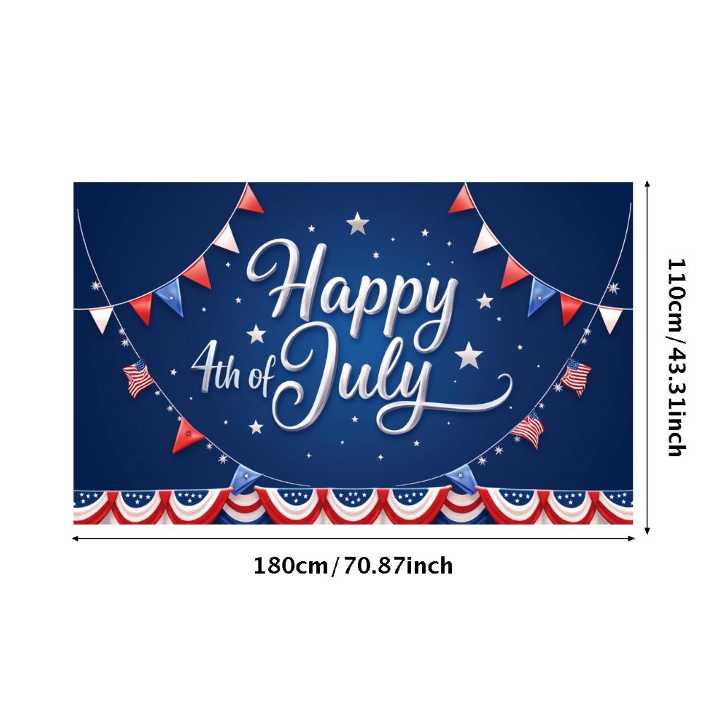 Flag Design American Flag Decor Star Patterns Independence Day Banner Vibrant Colors Decorative Bunting Party Banner