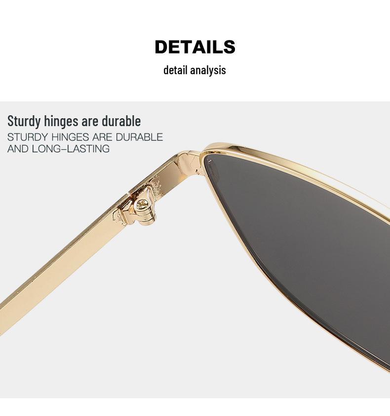 2025 Retro Metal Sunglasses for Men & Women - European & American Fashion, Versatile for Bare Face