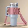 With Strap Water Bottle Holder PU Leather Bottle Sling Holder  For Stanley 30oz & 40oz Tumbler