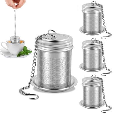 2/4 Stück Edelstahl Tee Filter Loser Tee Abgießer Verbrühschutz Mehrzweck Kaffee Tee Sieb Teegeschirr Heimküchenzubehör