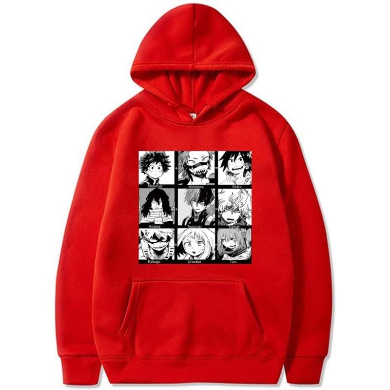 Japanese Animation My Hero Academy Hoodie Men's and Women's Harajuku Pullover Street Wear Unisex Autumn Winter Sweater