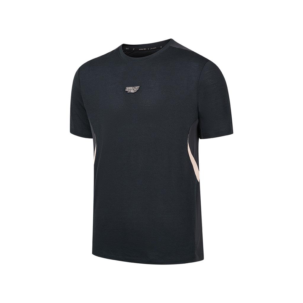 Saucony Nathan Bell Series Casual Crew Neck Short Sleeve T-Shirt Unisex Tops Black SA2259ST43C-BK001