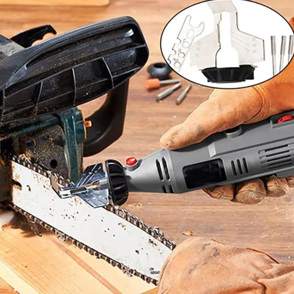 Adjustable Angle Electric Chain Sharpener Portable Design Coated Wheel Chain Sharpening Tool Electric Grinder