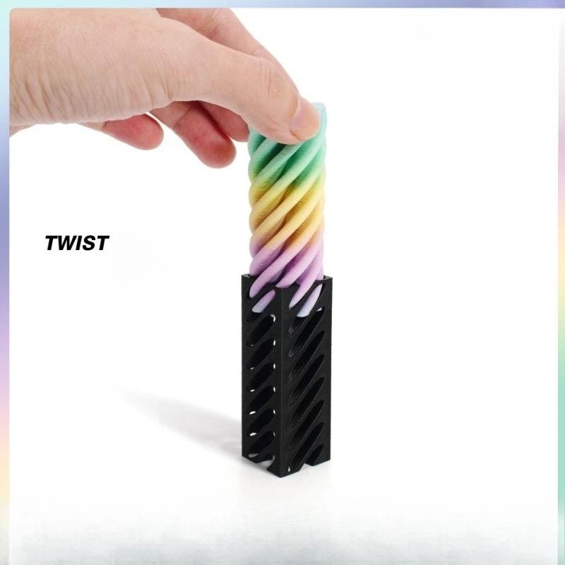 DIY Gift 3D Printing Decompression Spiral Funny Three-dimensional Structure Fingertip Ornament Dual Color Vortex Home Decor