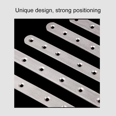 10pcs Stainless Steel Flat Straight Brace Brackets Easy To Install Convenient Use for Desk Bed Edge Accessory