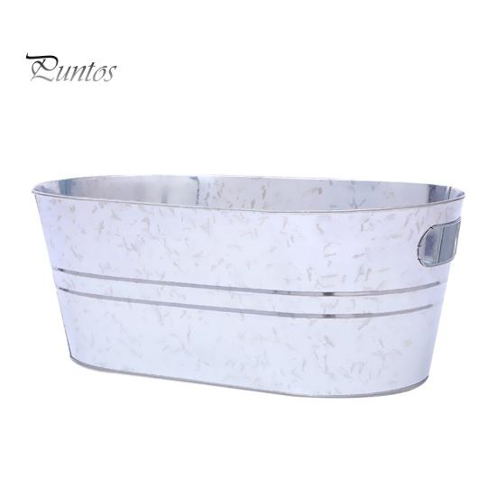 Metal Ice Bucket Large Drink Bucket for Parties Sturdy Beverage Tub for Barbecue Enthusiasts Solid Metal Bucket for Outdoor Camping And Events