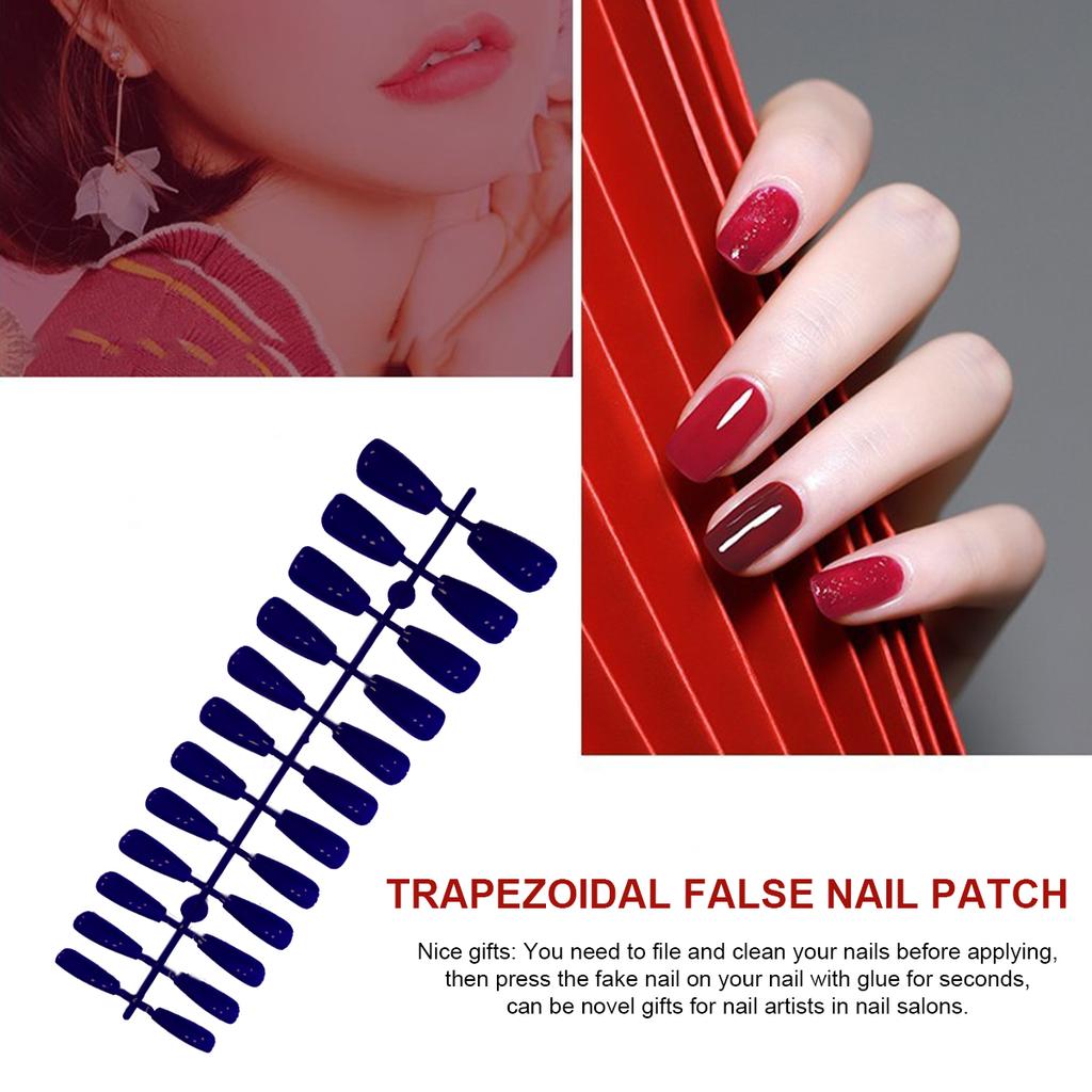 1 Set French Tip Press on Nails Toe Colorful Gloss Adhesive Tabs Full Cover Ballerina Art Decals Salon DIY Supplies Gifts