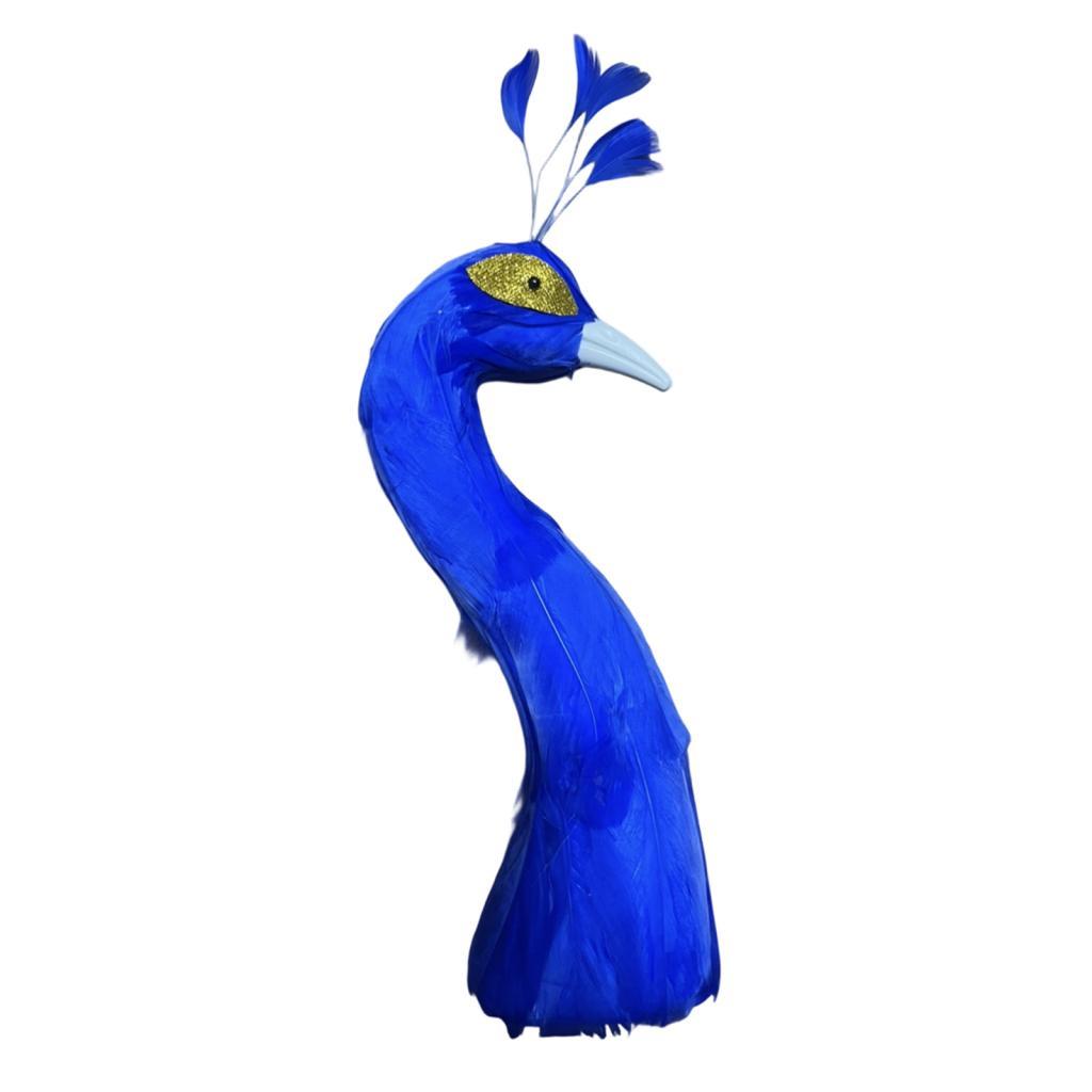 

Peacock Head Model Banquet Basket Mannequin Floral Arrangement Statue Foam Feather Decorative Centerpiece for Home Party Table синій