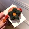 Handmade Crochet Flowers Hair Rope Band Woolen Head Decor Gifts for Woman