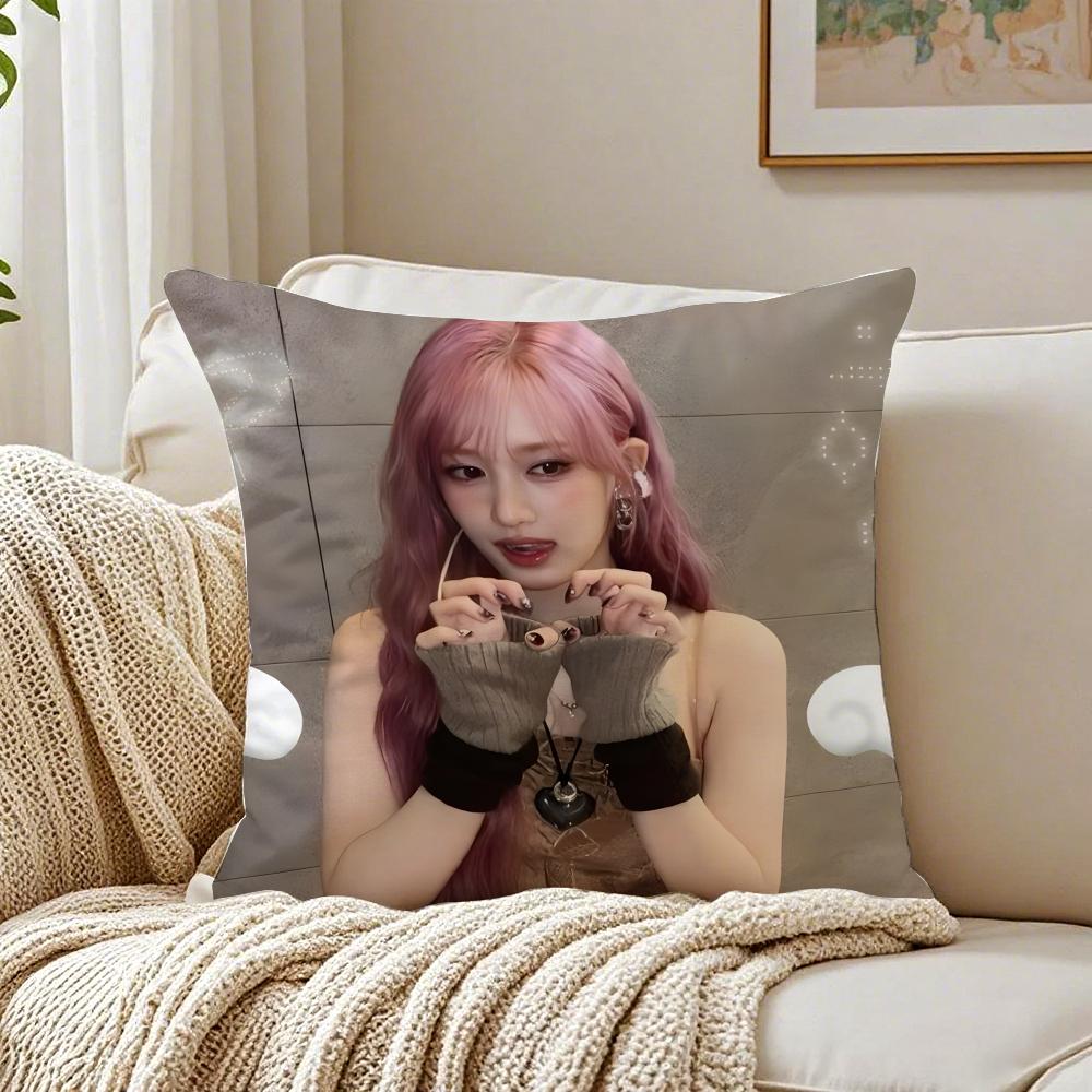 Idol Kpop LLEESEO Cushion Cover Pillowcase Antidustmite living Room Sofa Decor Cushion Room