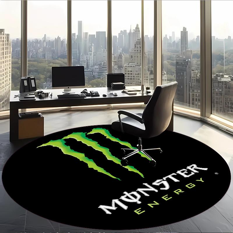 Monster (1) Runder Büroteppich Dekorativer Bodenteppich für Büro Schlafzimmer Wohnzimmer und Wohnbereich