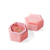 Retro hexagonal flannel jewelry box, exquisite velvet necklace box, heaven and earth cover ring box, jewelry storage box, jewelry box.