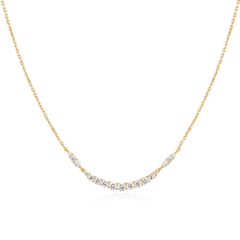 

ANIA HAIE Arc Pave 925 Silver Necklace N056-02G single type