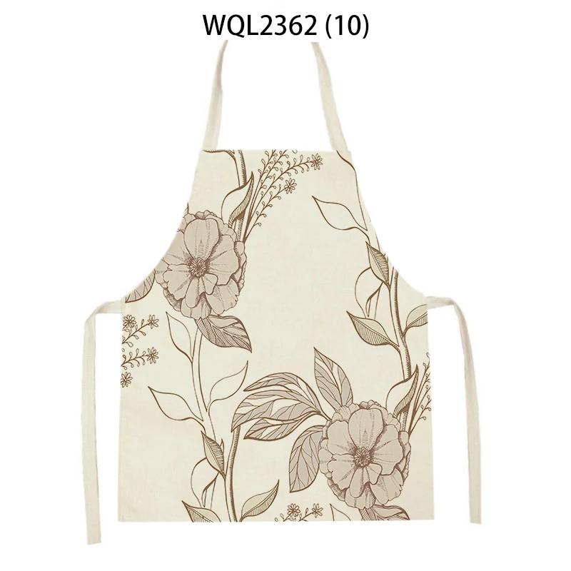 Retro Flowers Plant Pattern Aprons Home Baking Cooking Kitchen Aprons for Women Men Outdoor Garden Cleaning Aprons