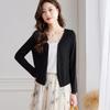 Women's 100% Mulberry Silk V-Neck Shawl Cardigan