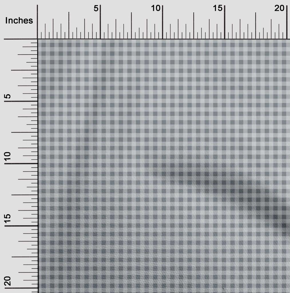 oneOone Cotton Flex Fabric Gingham Check Print Fabric BTY 40 Inch Wide