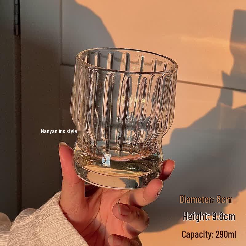 Chubby Nordic Style Glass Mug for Coffee & Beverages